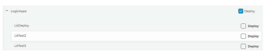 Figure 3: Manage deployment of Logic Apps 
